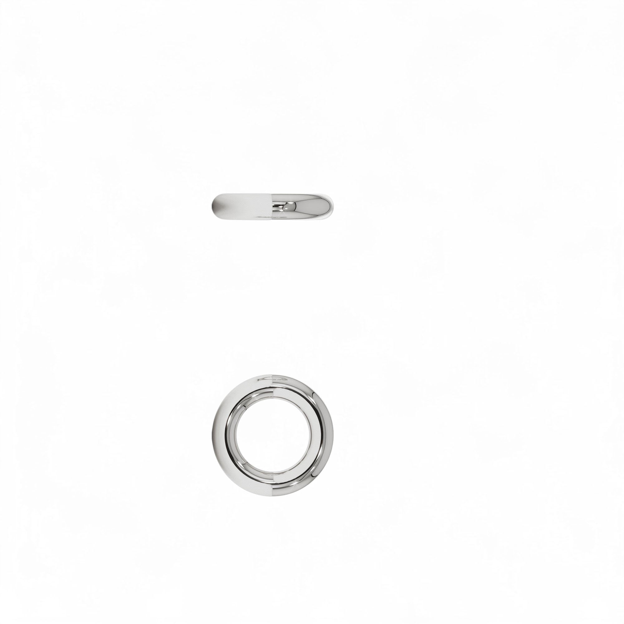 14K Gold Open Rondelle Charm – 2MM - view 2