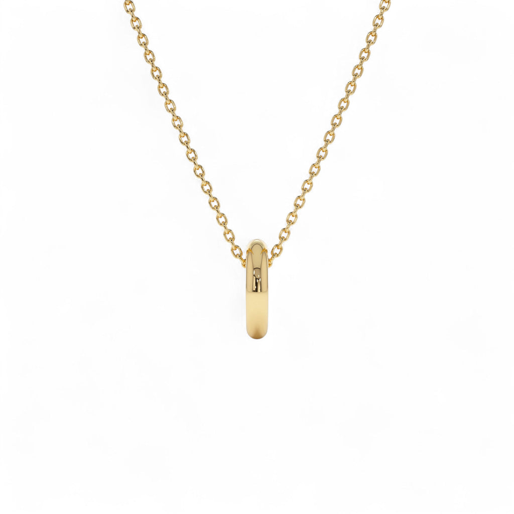 14K Gold Open Rondelle Charm – 2MM - view 4
