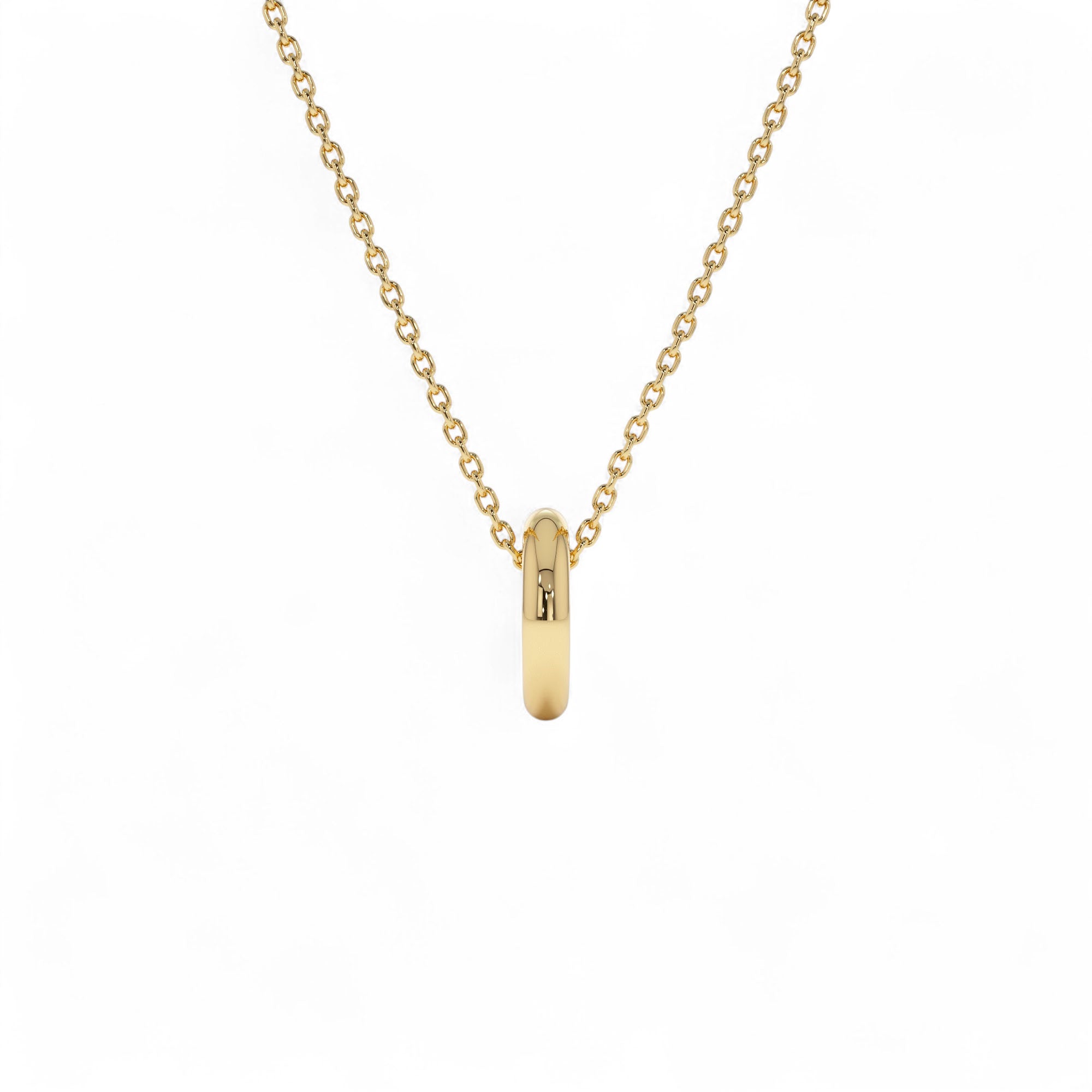 14K Gold Open Rondelle Charm – 2MM - view 4