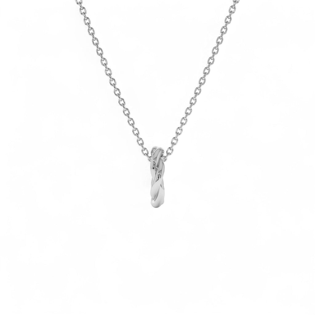 14K Gold Twisted Rondelle Charm – 2MM - view 2