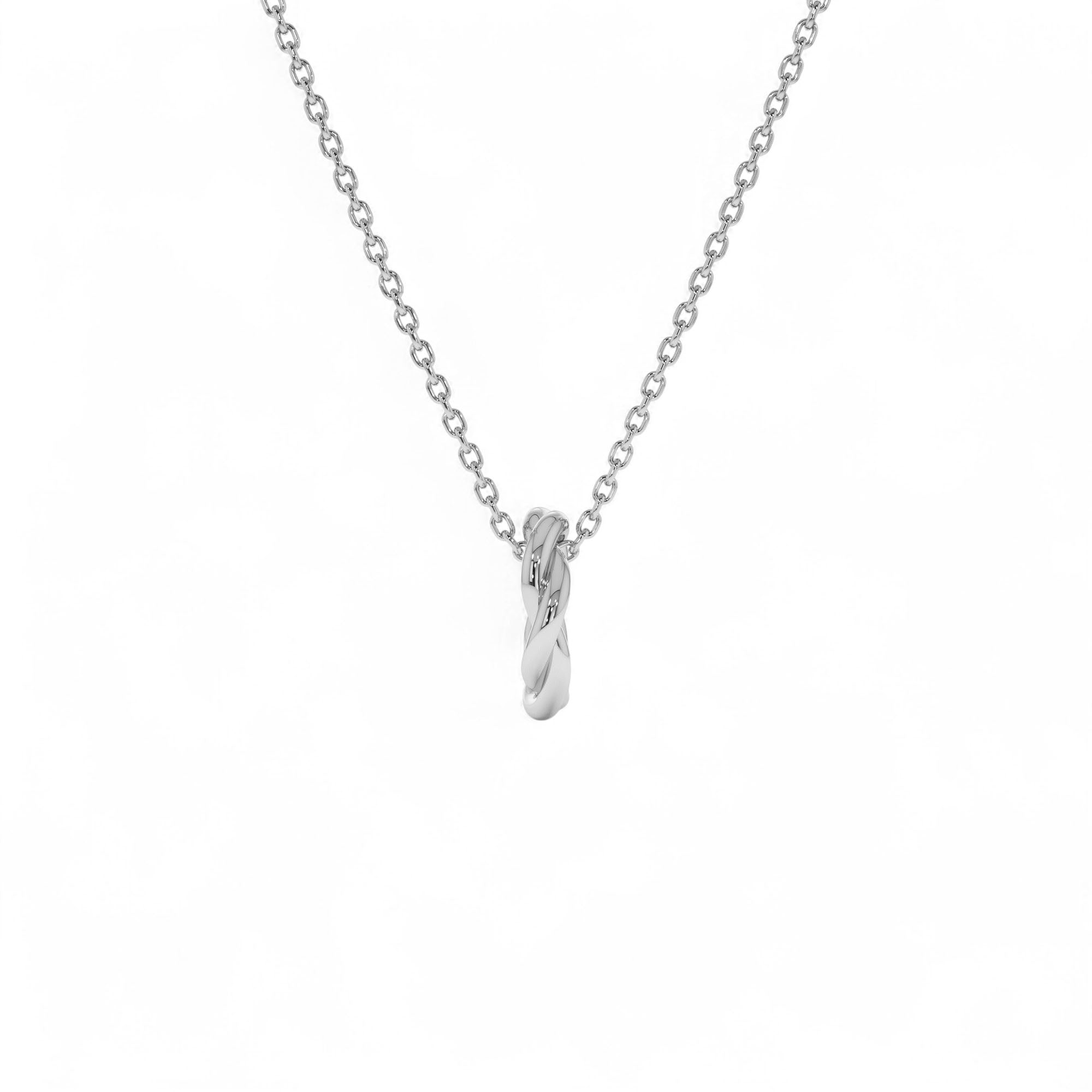 14K Gold Twisted Rondelle Charm – 2MM - view 2