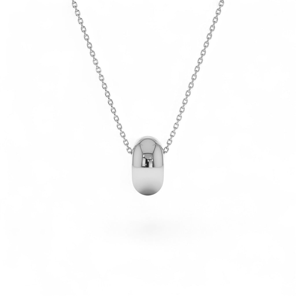 14K Gold Polished Rondelle Charm - 6MM - view 2