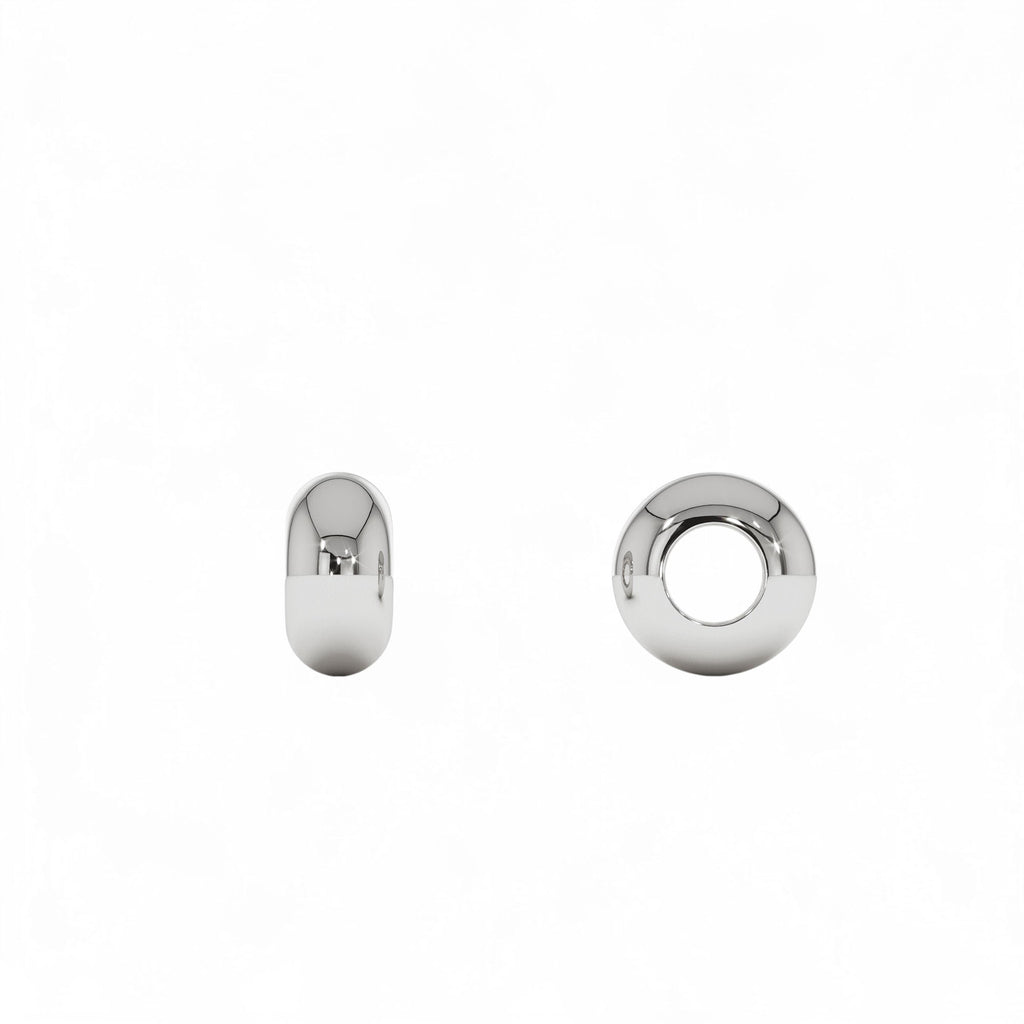 14K Gold Polished Rondelle Charm - 6MM - view 3