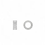 0.80 CTW 14K Prong Setting Lab Grown Baguette Diamond Rondelle Charm - view 2