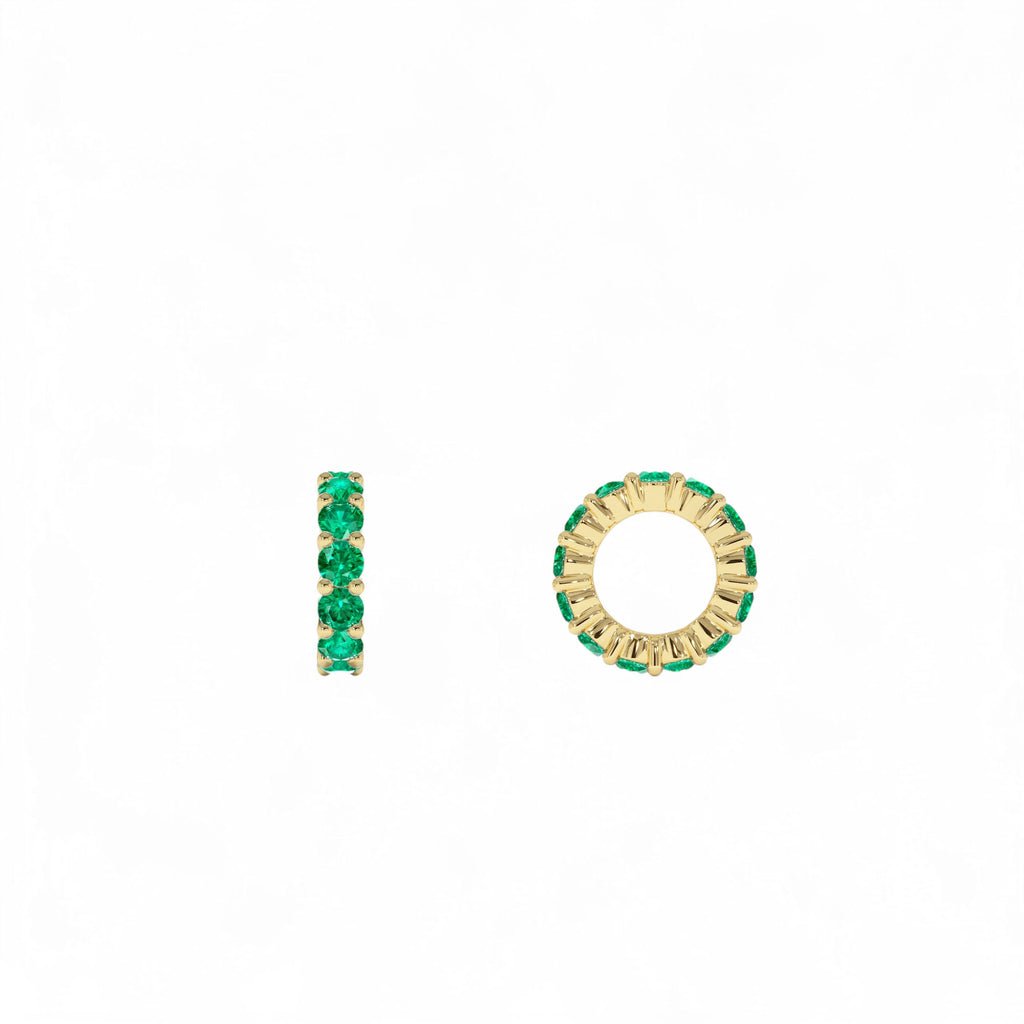 14k Emerald Rondelle Charm by Orlina Fine