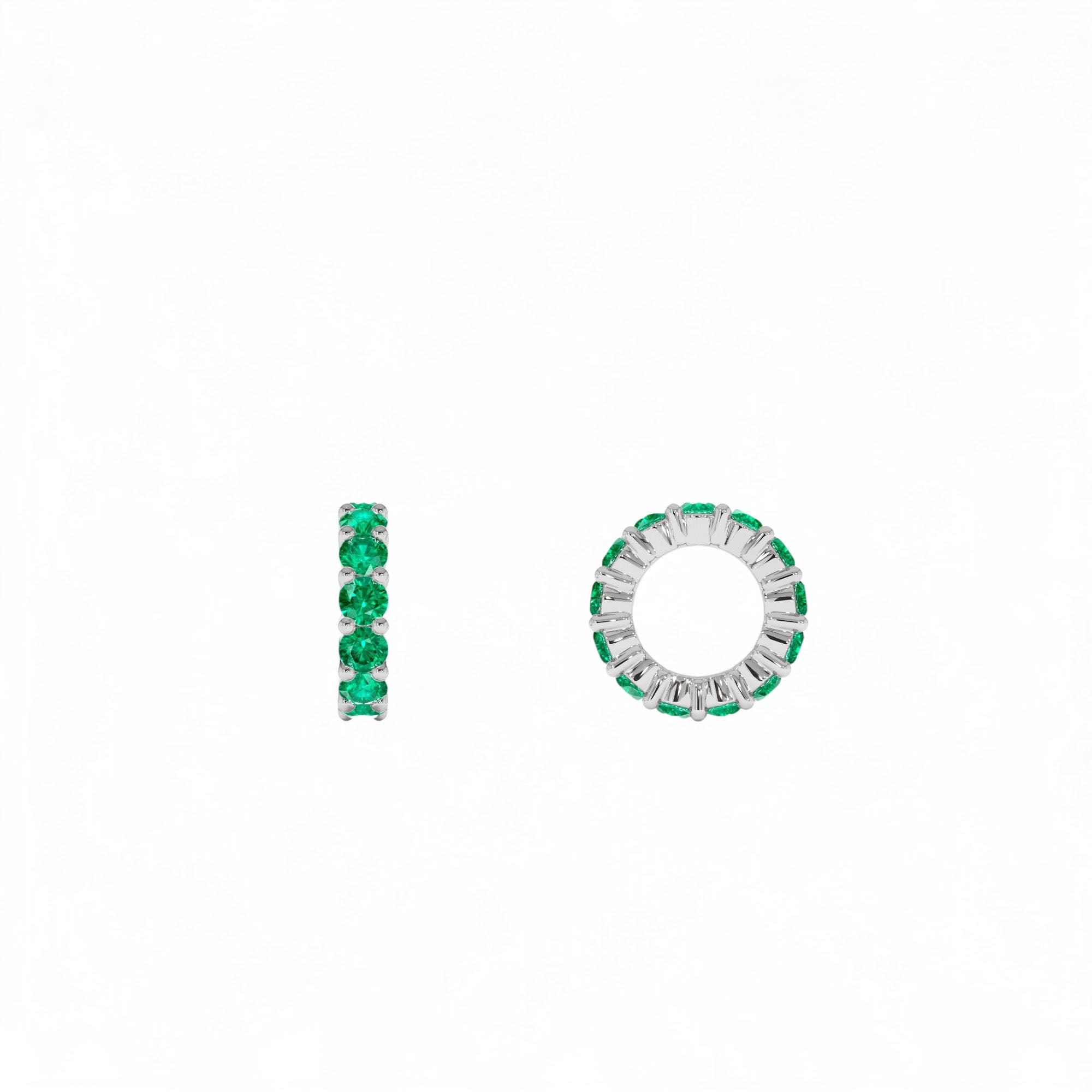 14k Emerald Rondelle Charm - view 3
