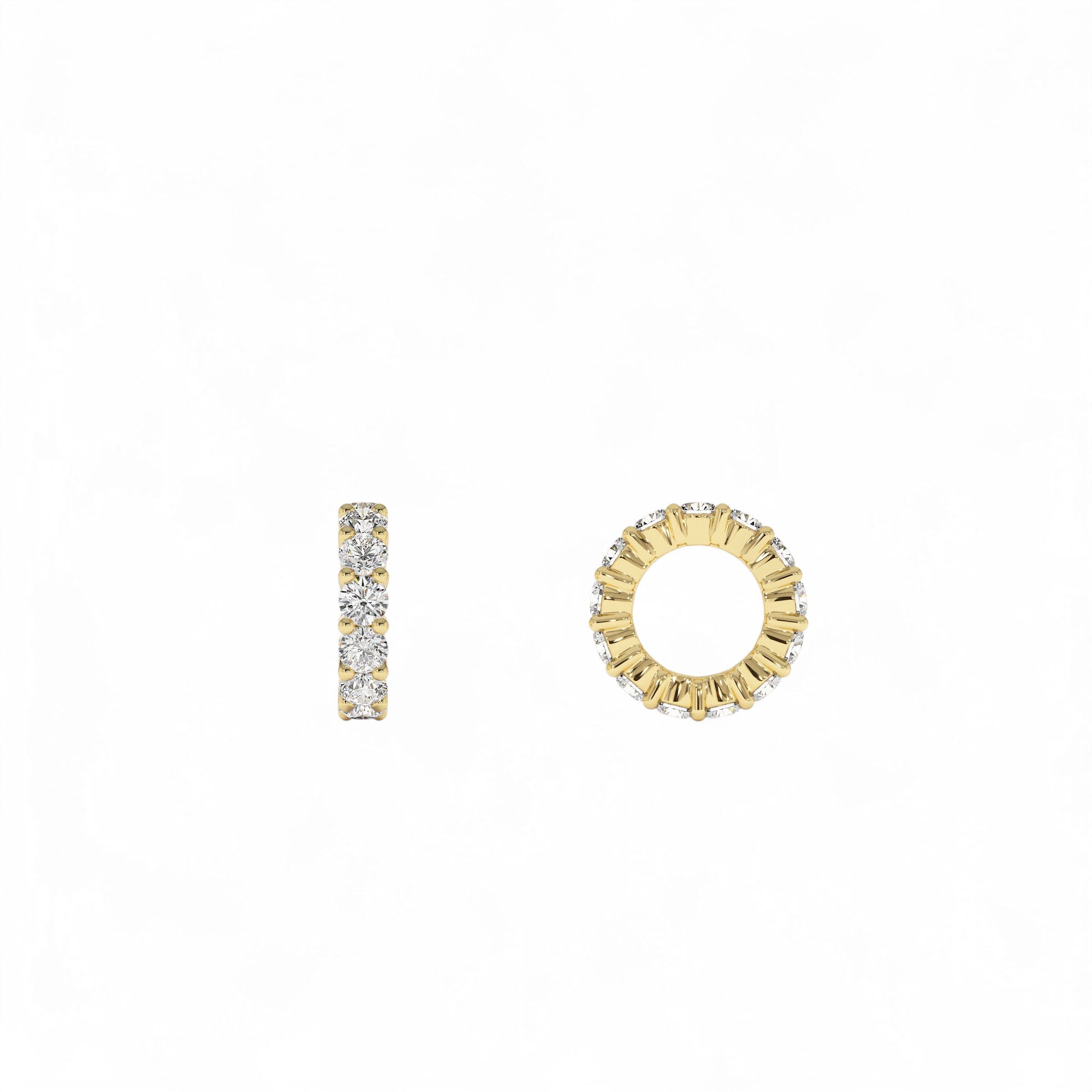 14k Lab Grown Diamond Rondelle Charm by Orlina Fine