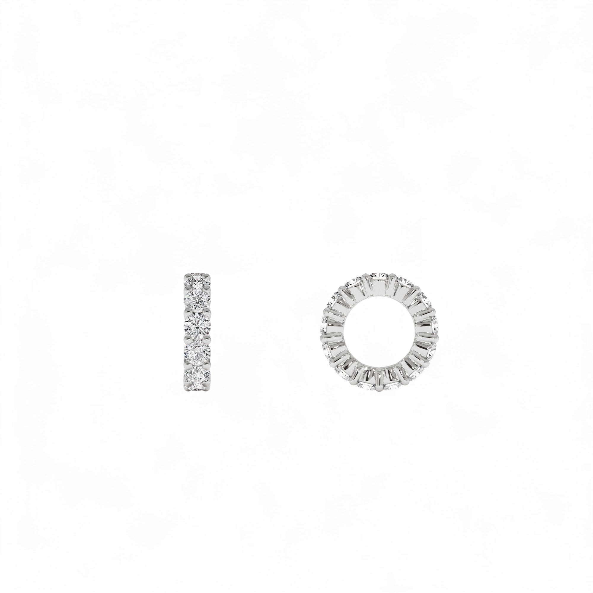 14k Lab Grown Diamond Rondelle Charm - view 2