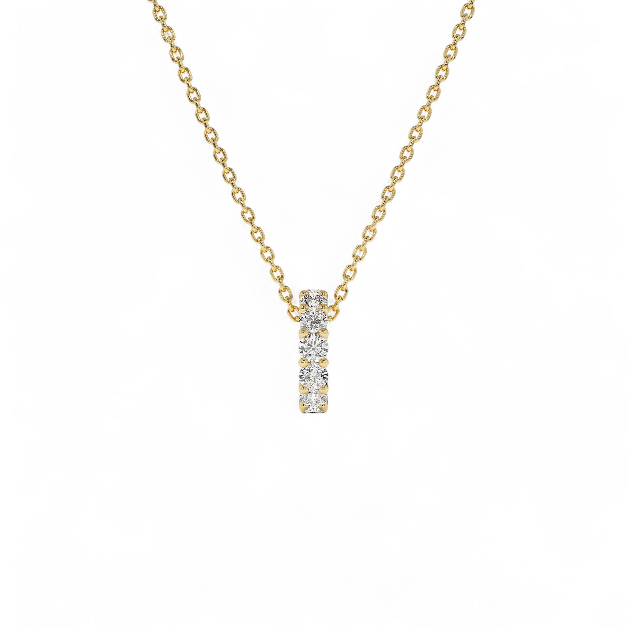14k Lab Grown Diamond Rondelle Charm - view 3