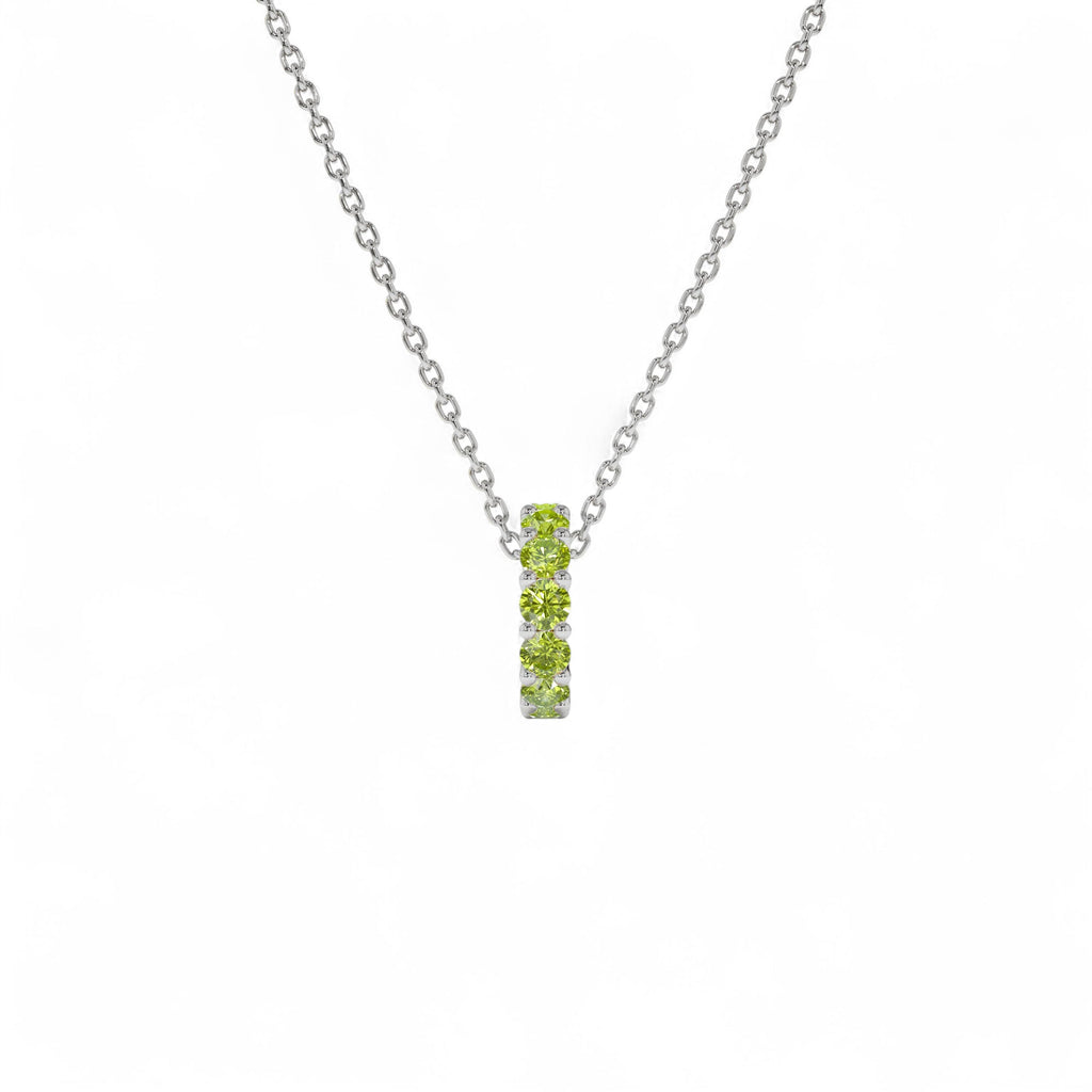 14k Peridot Rondelle Charm - view 3