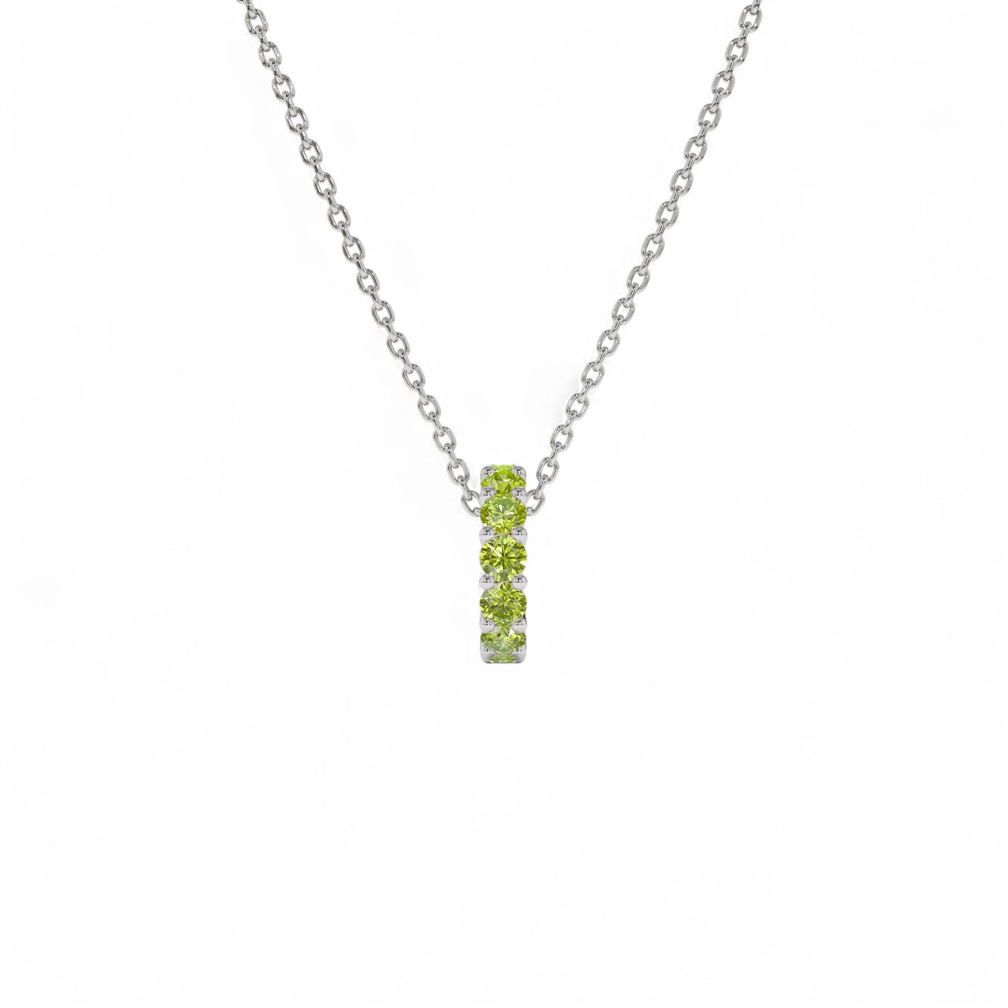 14k Peridot Rondelle Charm - view 3