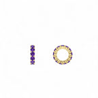 14k Amethyst Rondelle Charm by Orlina Fine