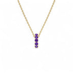 14k Amethyst Rondelle Charm - view 3