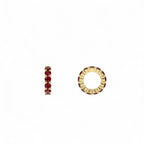14k Garnet Rondelle Charm by Orlina Fine