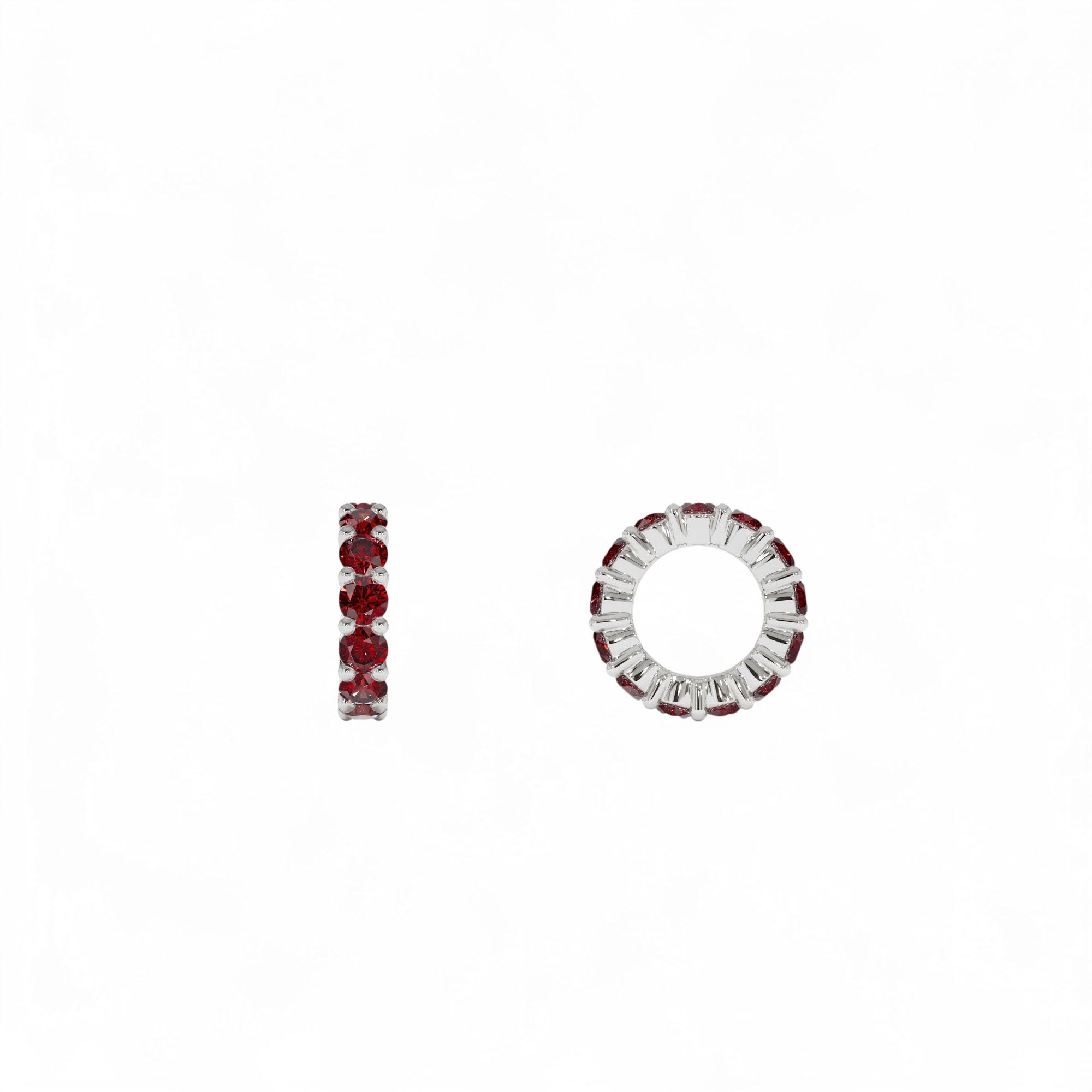 14k Garnet Rondelle Charm - view 2