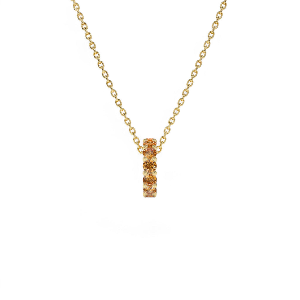 14k Citrine Rondelle Charm - view 2