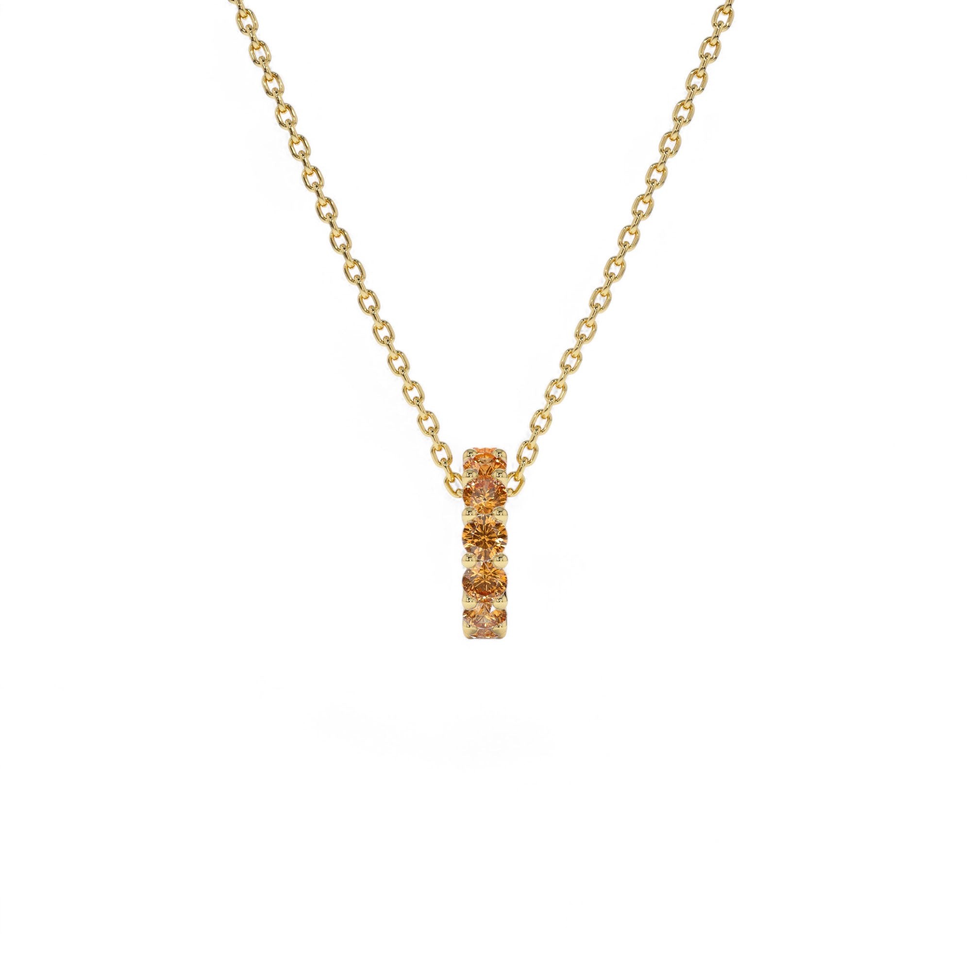 14k Citrine Rondelle Charm - view 2