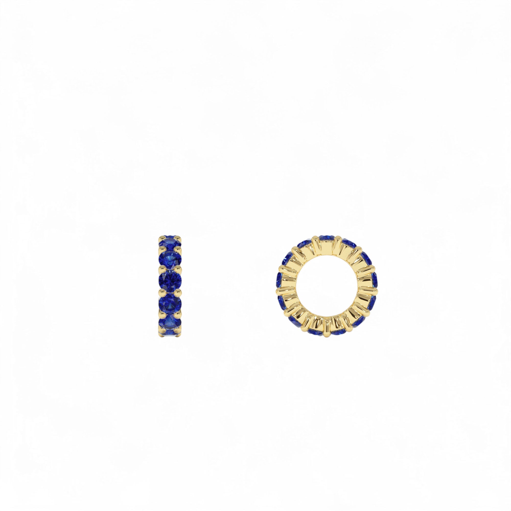 14k Sapphire Rondelle Charm by Orlina Fine