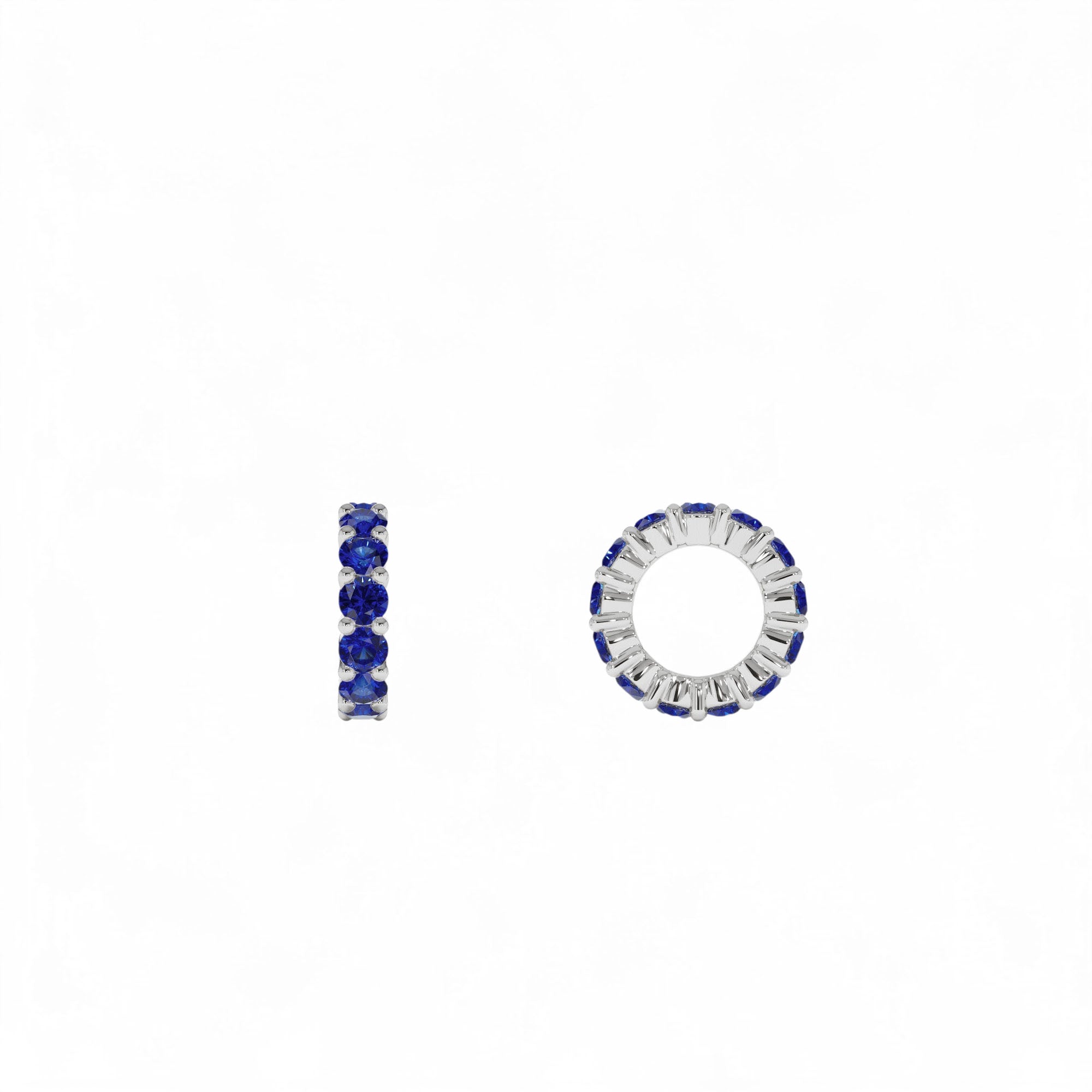 14k Sapphire Rondelle Charm - view 2