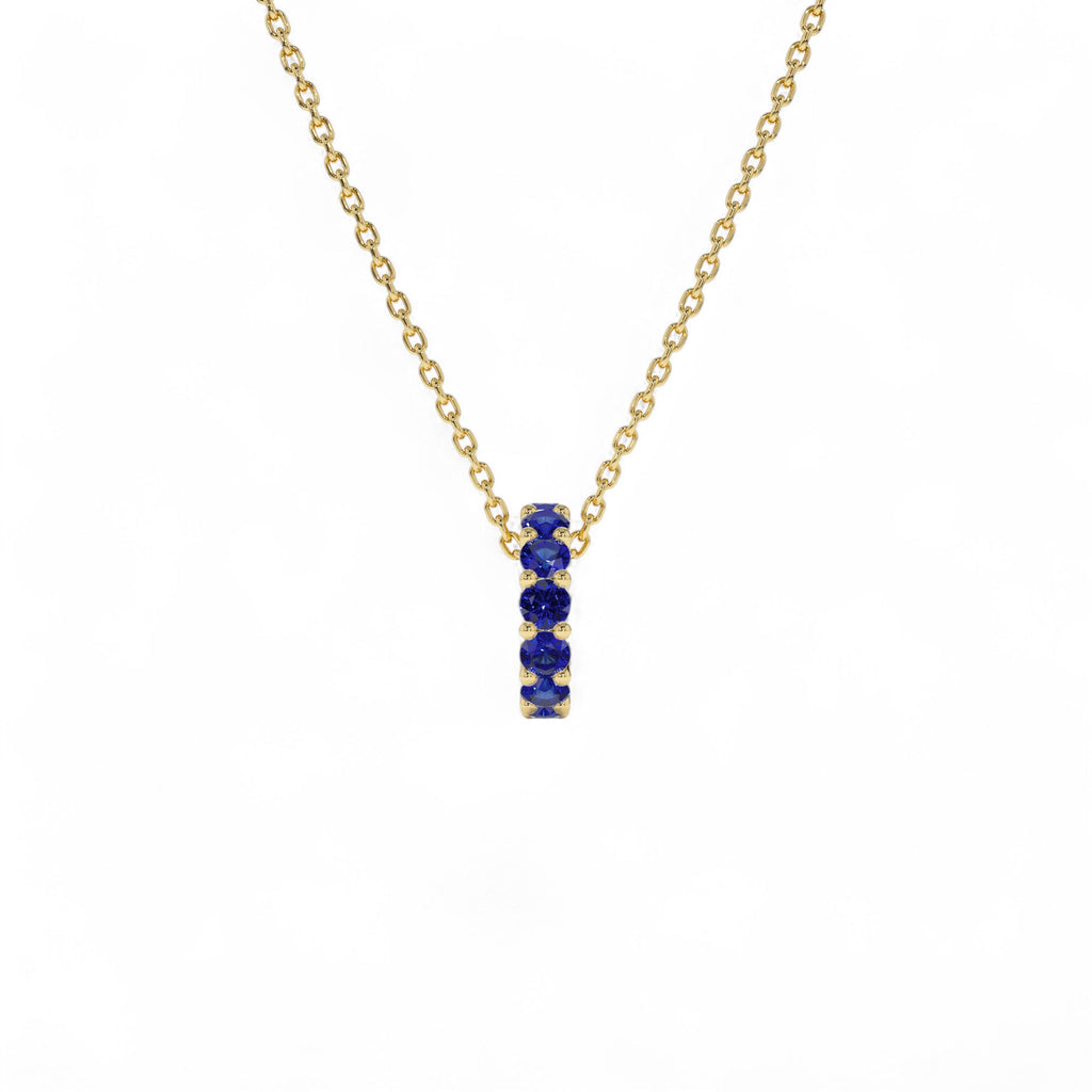 14k Sapphire Rondelle Charm - view 3