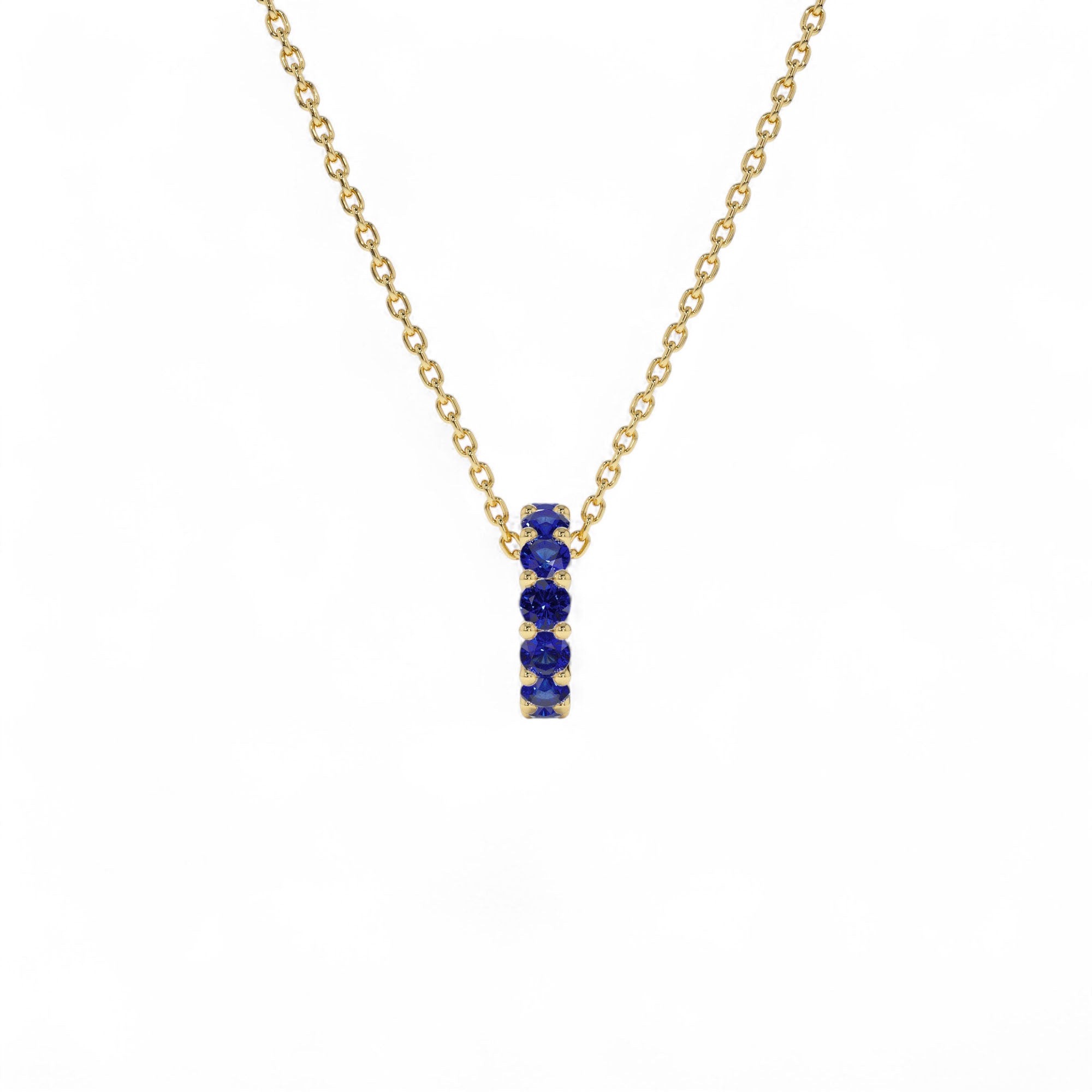 14k Sapphire Rondelle Charm - view 3
