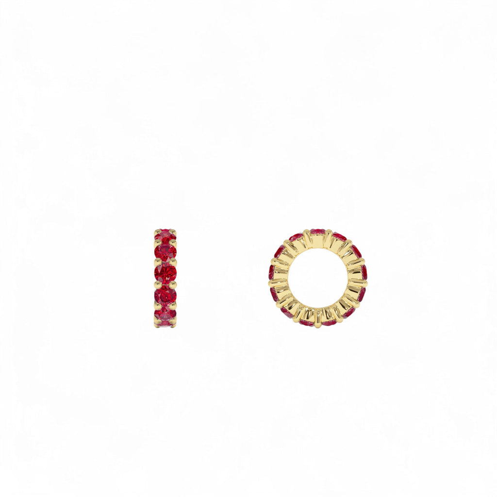 14k Ruby Rondelle Charm by Orlina Fine