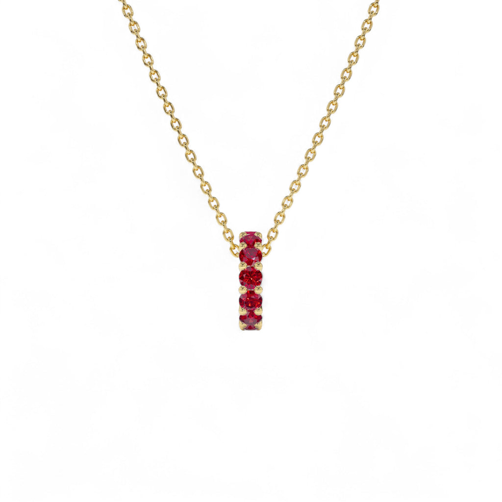 14k Ruby Rondelle Charm - view 3