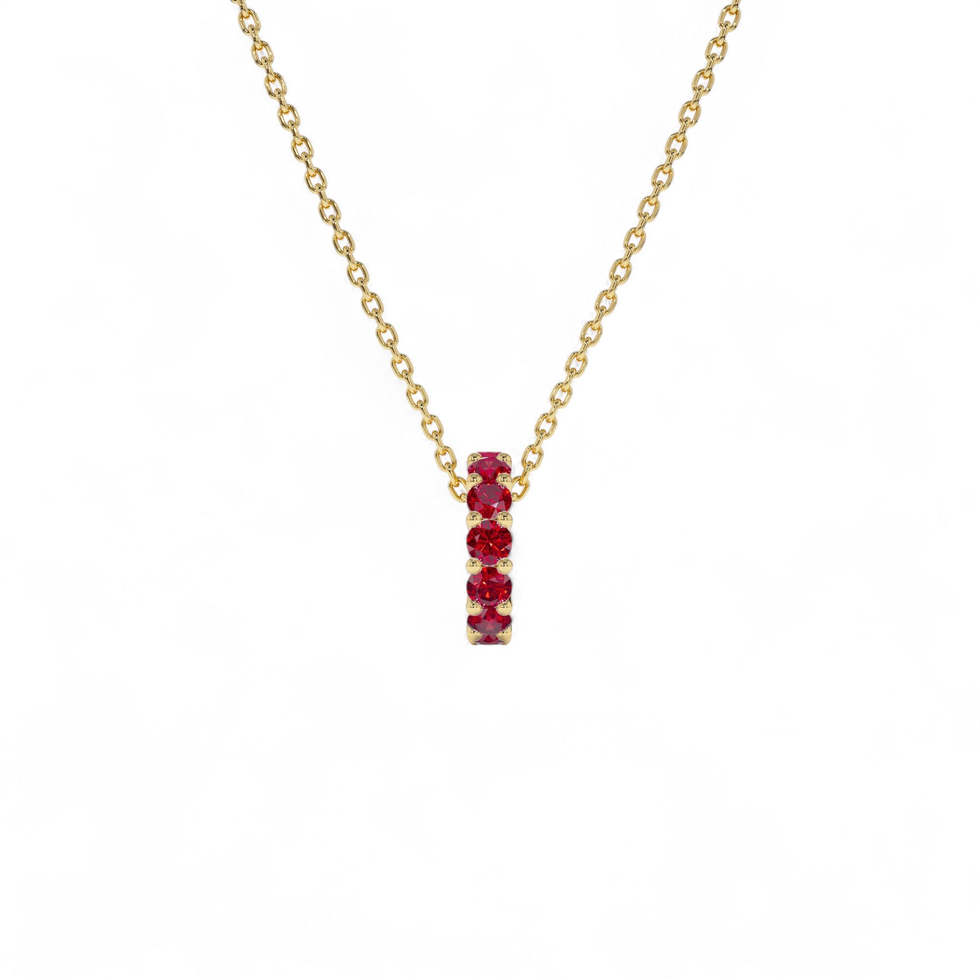 14k Ruby Rondelle Charm - view 3