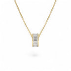 0.85 CTW 14K Lab Grown Baguette Diamond Rondelle Charm - view 3