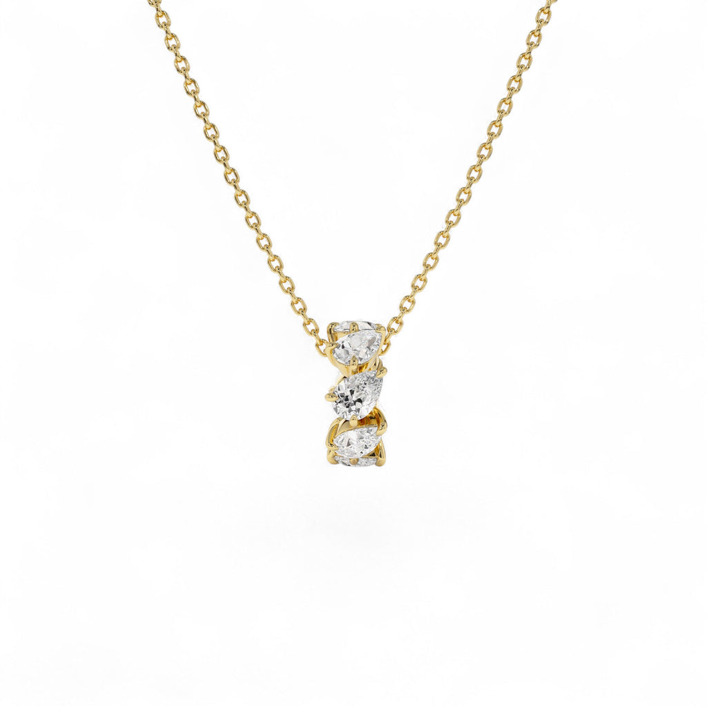0.73 CTW 14K Pear Shape Lab Grown Diamond Big Bead Charm - view 3