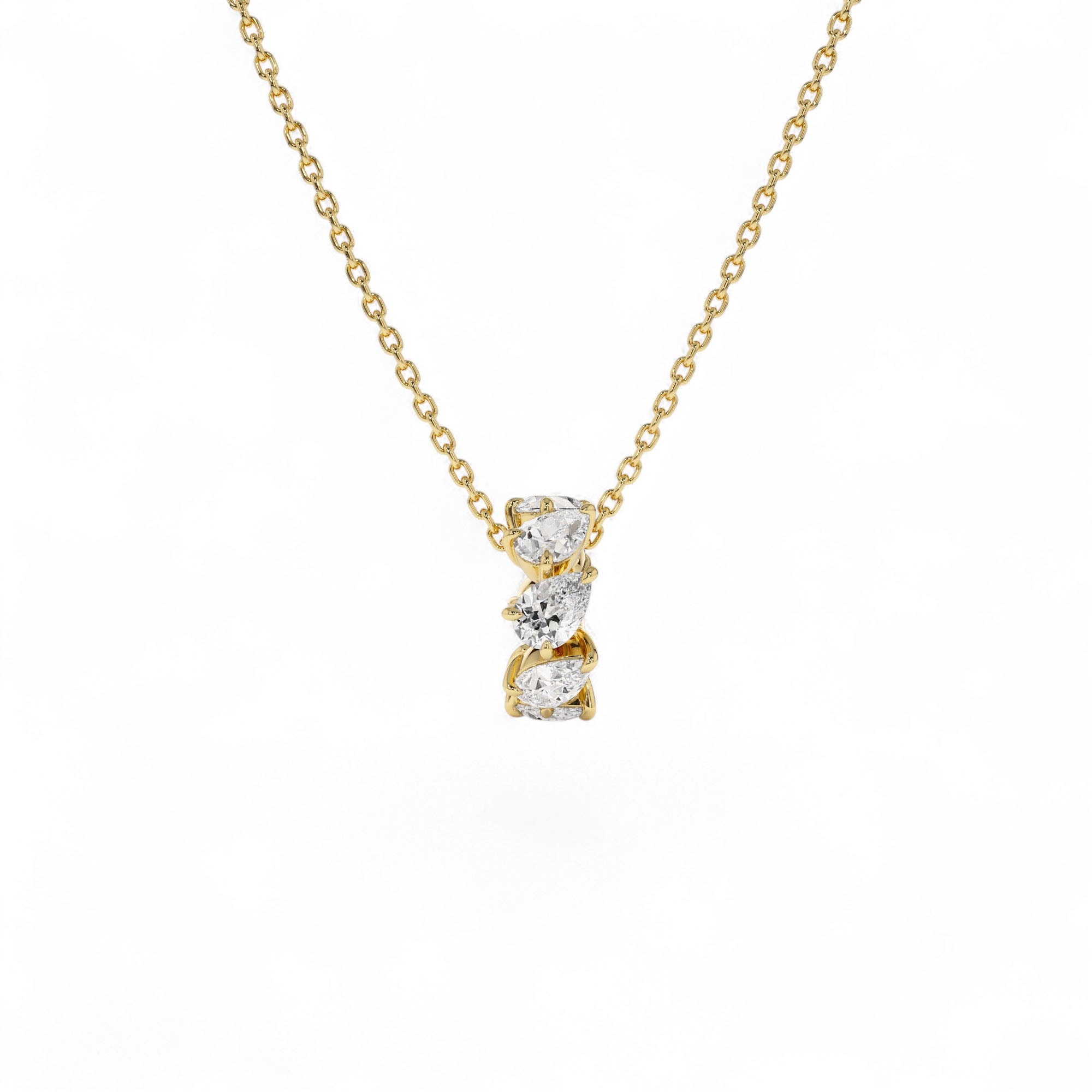 0.73 CTW 14K Pear Shape Lab Grown Diamond Big Bead Charm - view 3