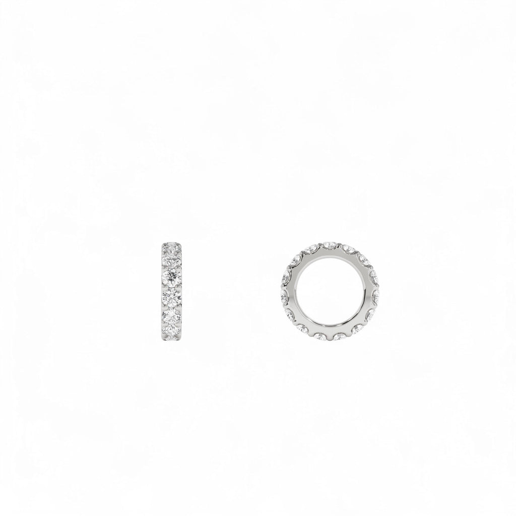 14K Mini Rondelle Charm in Lab Grown Diamond - view 2
