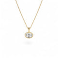 1 CTW 14K West to East Oval Shape Lab Grown Diamond Charm by Orlina Fine