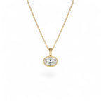1 CTW 14K West to East Oval Shape Lab Grown Diamond Charm by Orlina Fine