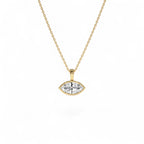 1 CTW 14K West to East Marquise Shape Lab Grown Diamond Charm by Orlina Fine