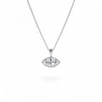 1 CTW 14K West to East Marquise Shape Lab Grown Diamond Charm - view 2