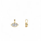 1 CTW 14K West to East Marquise Shape Lab Grown Diamond Charm - view 3