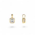 1 CTW 14K Lab Grown Bezel Set Asscher Cut Diamond Charm - view 3