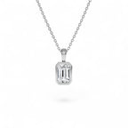 1 CTW 14K Lab Grown Bezel Set Emerald Cut Diamond Charm - view 2