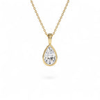 1 CTW 14K Lab Grown Bezel Set Pear Shape Diamond Charm by Orlina Fine