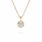 1 CTW 14K Lab Grown Bezel Set Round Diamond Charm by Orlina Fine