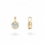 1 CTW 14K Lab Grown Bezel Set Round Diamond Charm - view 3