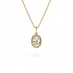 1 CTW 14K Cushion Cut Lab Grown Diamond Pendant Necklace by Orlina Fine