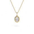 1 CTW 14k Cushion Cut Lab Grown Diamond Pendant Necklace by Orlina Fine