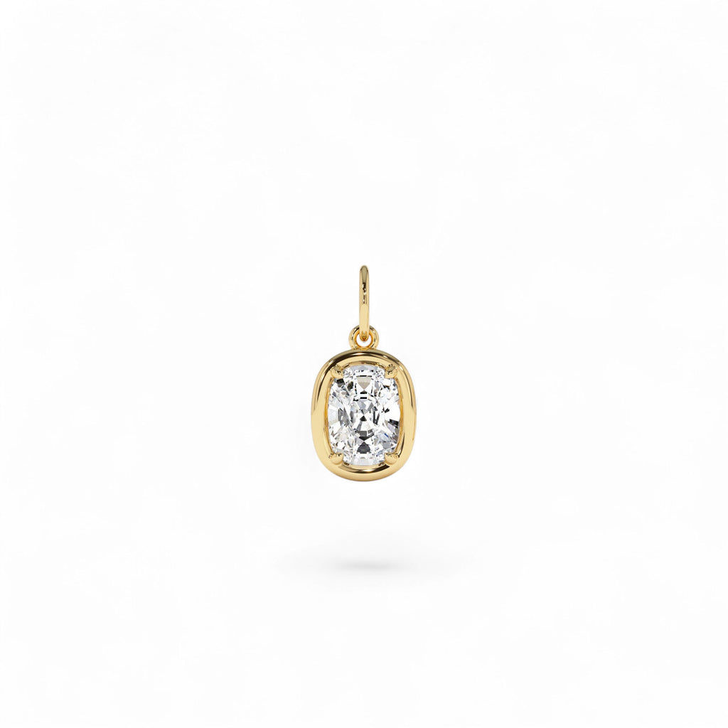 1 CTW 14k Cushion Cut Lab Grown Diamond Pendant Necklace - view 3
