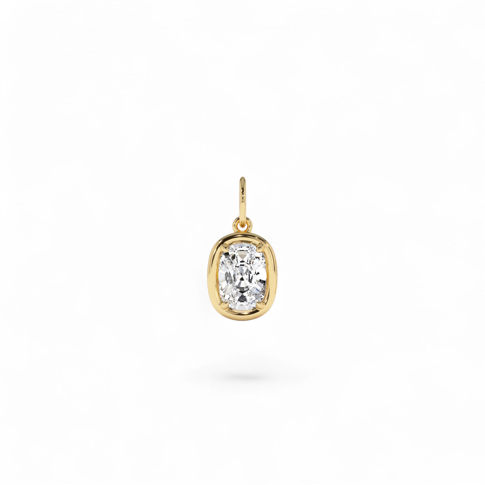 1 CTW 14k Cushion Cut Lab Grown Diamond Pendant Necklace - view 3