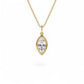 1 CTW 14K Marquise Shape Lab Grown Diamond Pendant Necklace by Orlina Fine