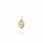1 CTW 14K Oval Shaped Lab Grown Diamond Pendant Necklace - view 4