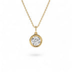 1 CTW 14K Round Shaped Lab Grown Diamond Pendant Necklace by Orlina Fine