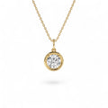 1 CTW 14k Round Shaped Lab Grown Diamond Pendant Necklace by Orlina Fine